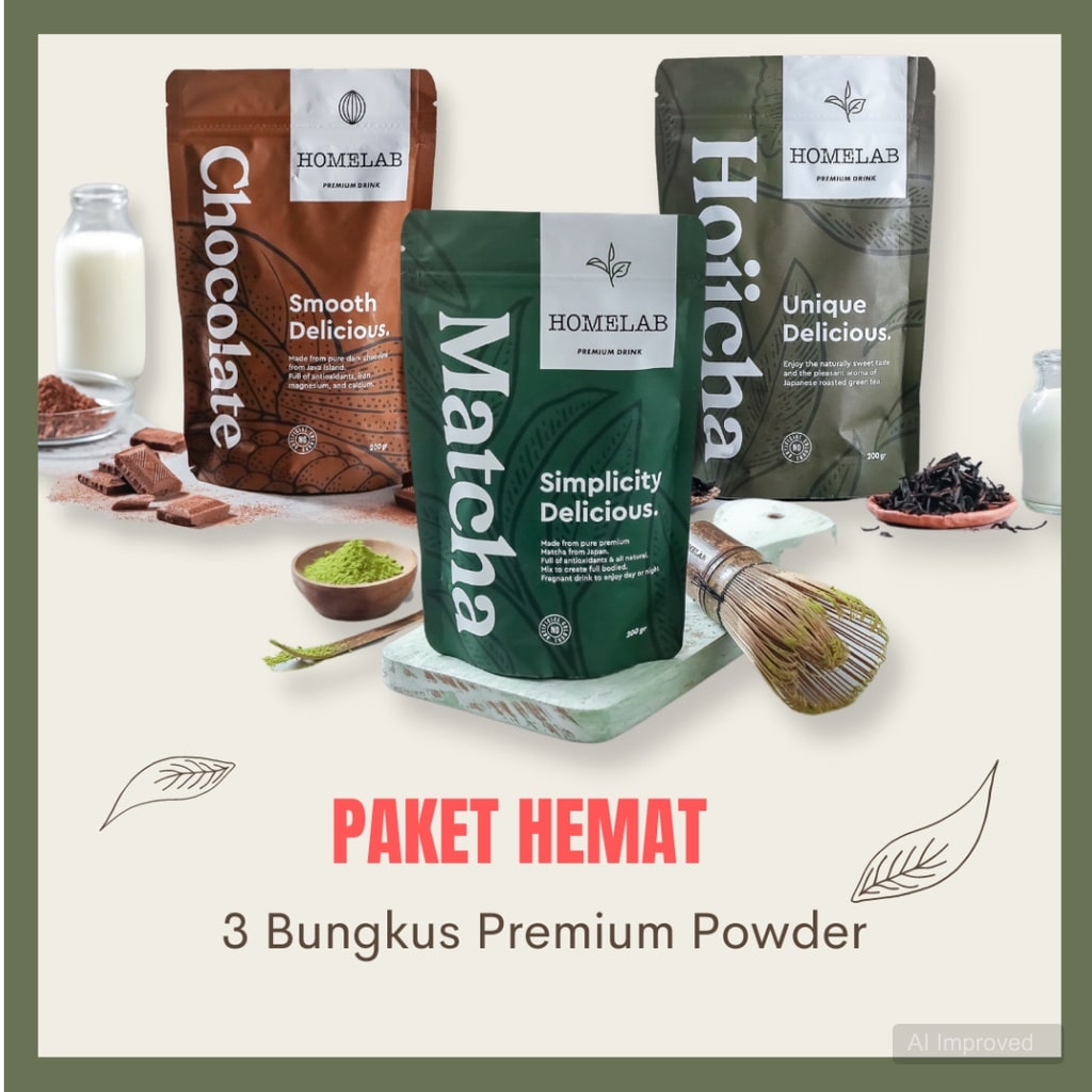 Paket Bubuk Matcha / Chocolate / Hojicha 1