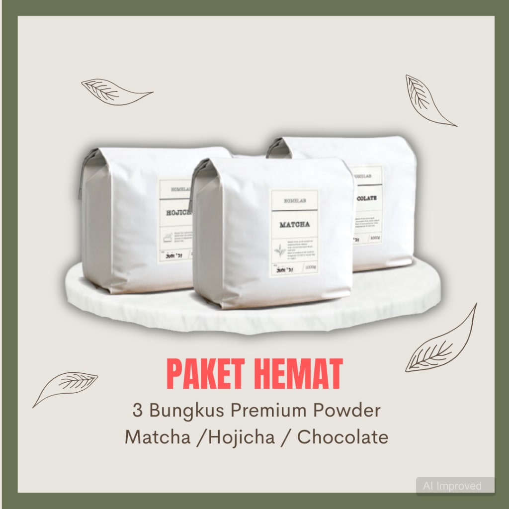 PROMO Paket 3 Bungkus Premium Powder Matcha..... 1